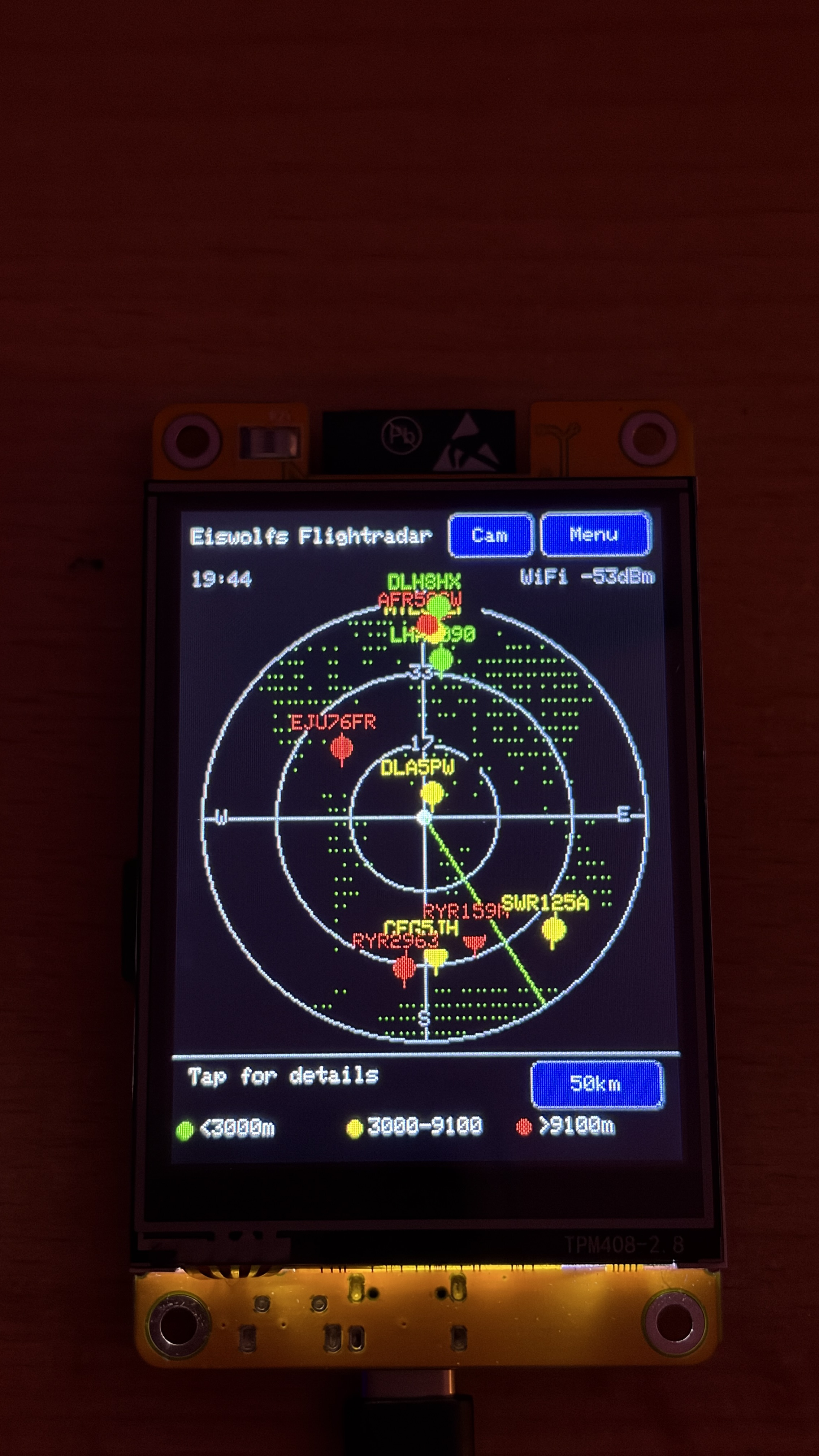 Eiswolfs Flightradar screenshot