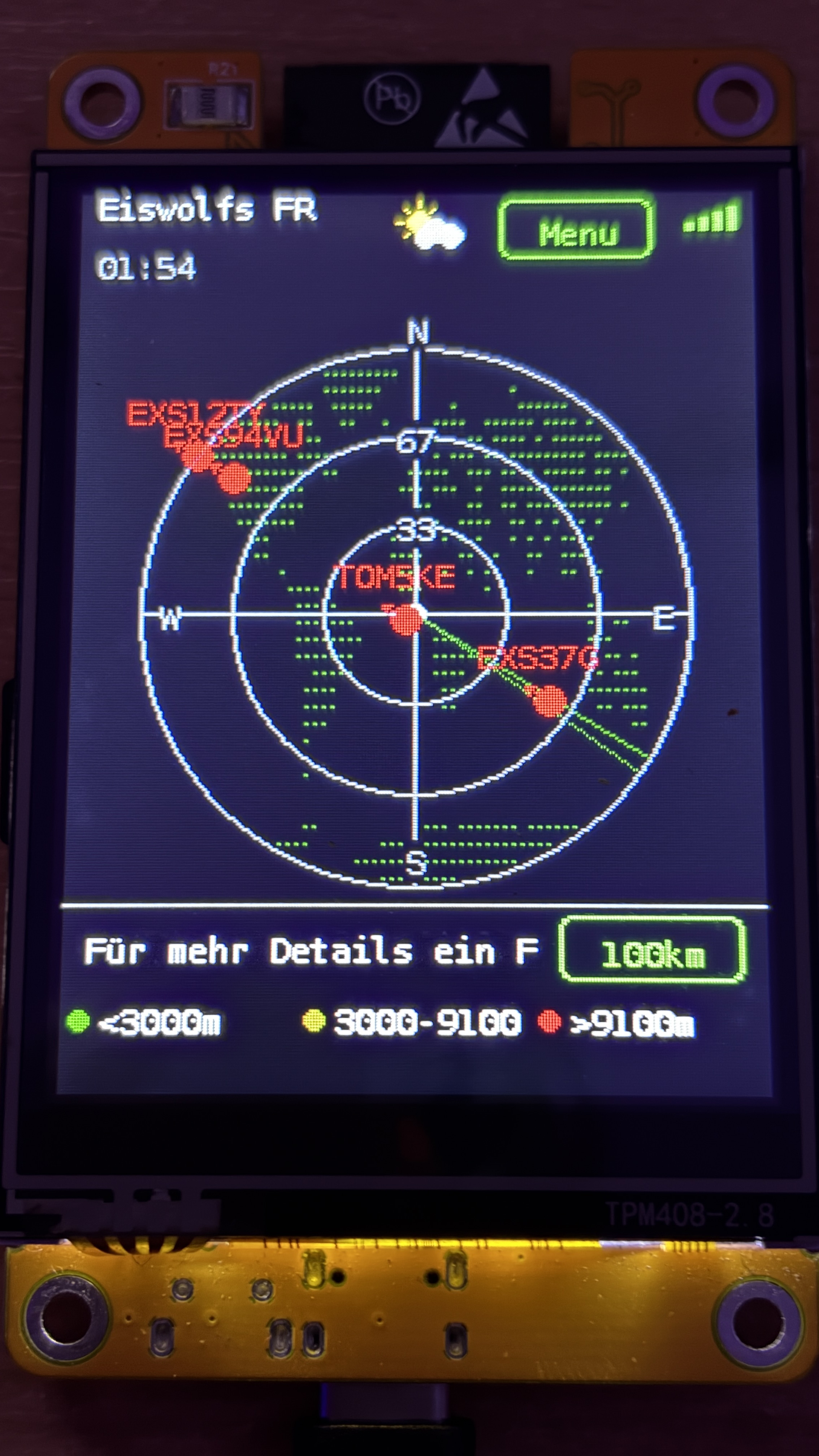 Eiswolfs Flightradar Screenshot